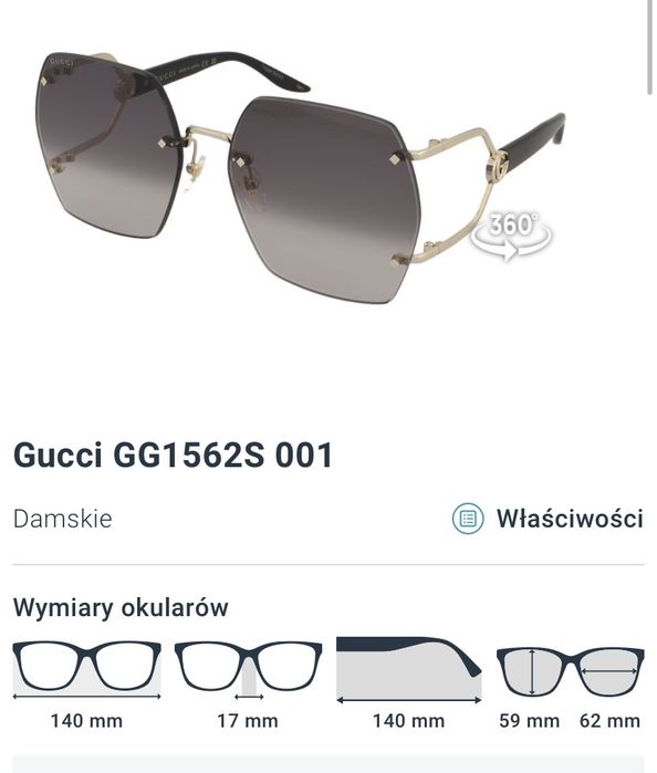 Okulary przeciwsłoneczne Gucci