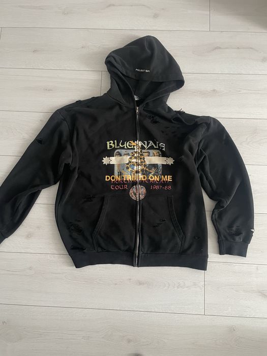 Кофта project g/r zip hoodie blue snake opium archive