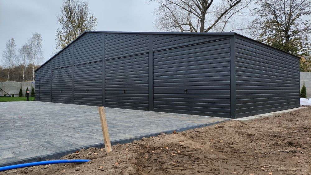 Garaż blaszany 15 x 6 m profil zamknięty ocynkowany, nowoczesny.
