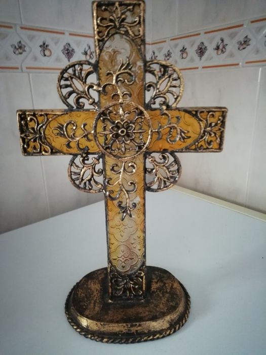 Cruz de Cristo Em Cobre Para Altares Jazidos e Campas