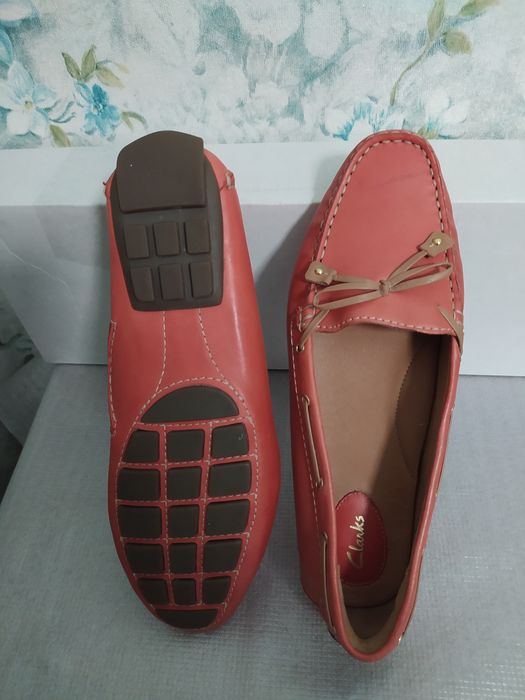 Кожаные мокасины Clarks р 40