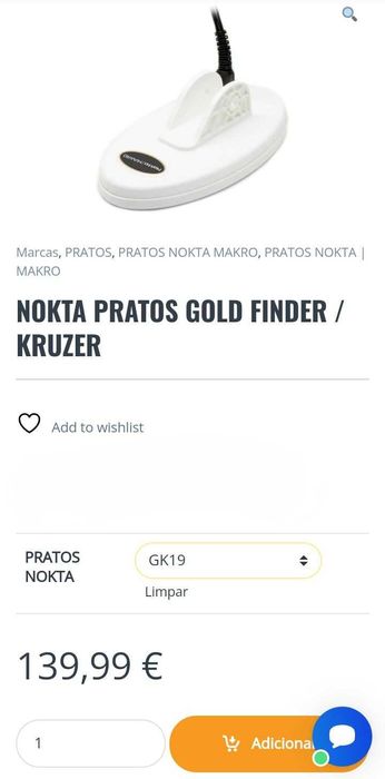 Nokta Gold Kruzer Detetor de Metais Ouro Oro Metaldetector