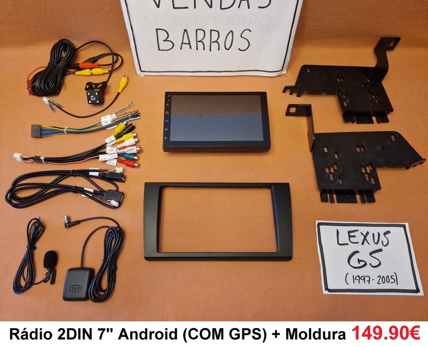 (NOVO) Rádio 2DIN • LEXUS IS / GS • Android • GPS • is200 is220 is300