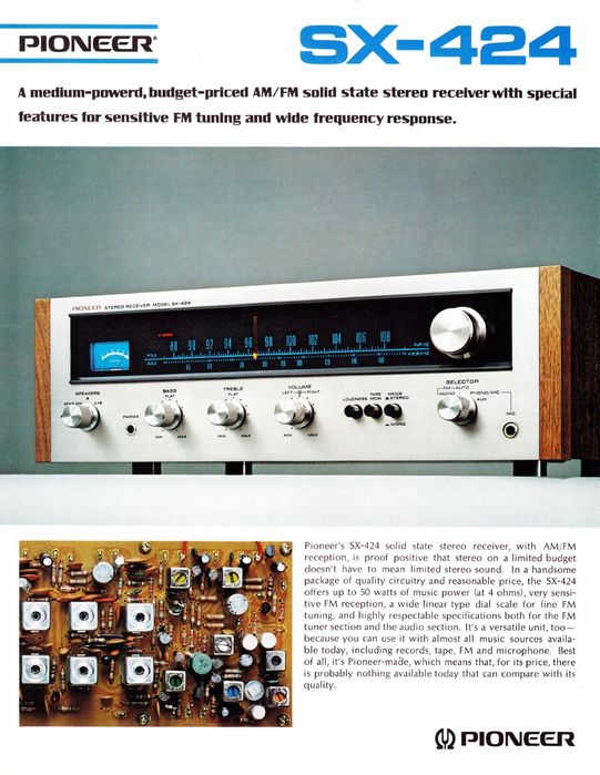 Amplituner Japan 1972 Pioneer SX-424