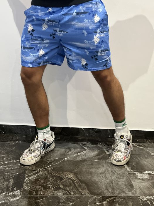 Hawajskie kąpielówki niebieskie nowe spodenki krótkie