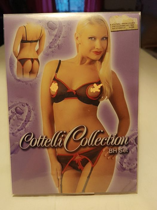 Conjunto Lingerie Soutien Ligueiro e Tanga. 85B/S. Novo