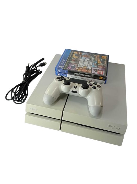 Konsola PS4 FAT biała pad + dwie gry CUH-1116A