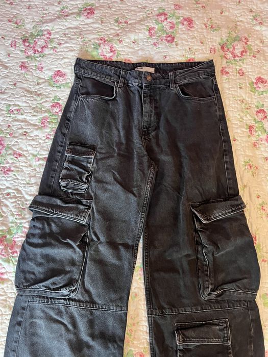 Spodnie jeansowe boyfriend luźne oversize Bershka r. M