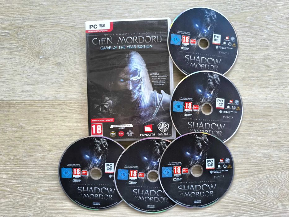 Śródziemie Cień Mordoru Edycja GOTY [PC] (POLSKA WERSJA) 5xDVD - BOX