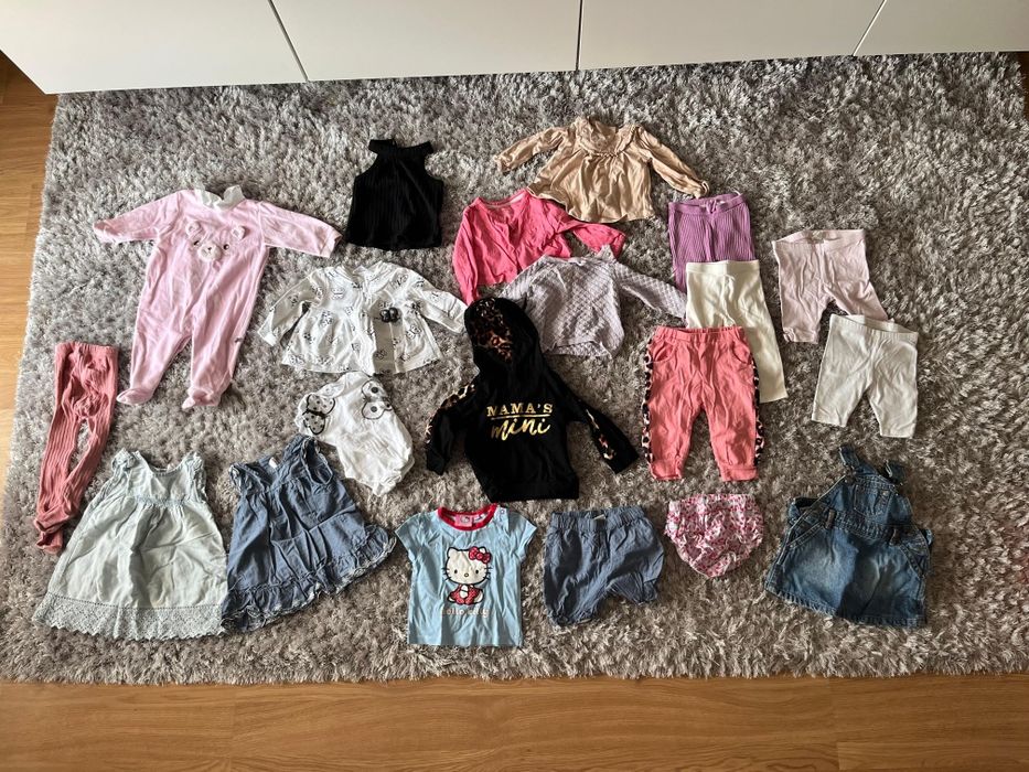 lote de roupa bebé 31 peças (62 + 68) menina