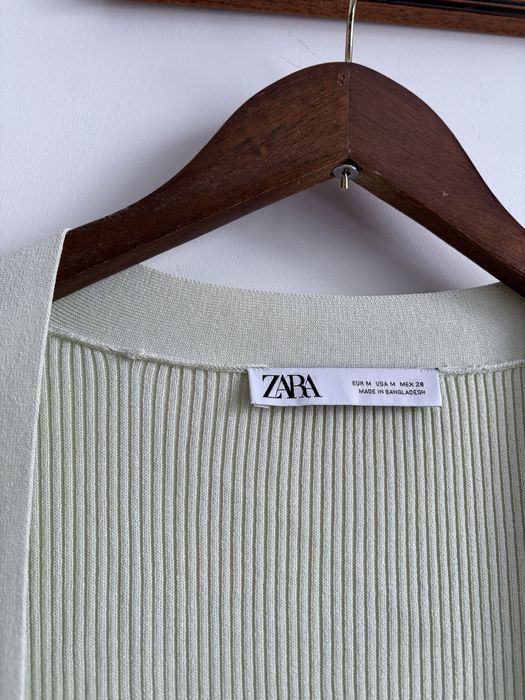 kardigan miętowy Zara M