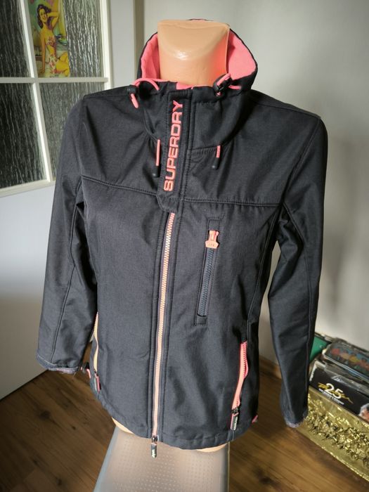 Superdry Windtrekker kurtka damska wiatrówka na polarze S grafit polar