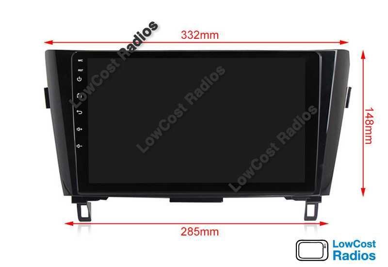 Rádio 2DIN 10" Nissan QASHQAI 2 - J11 (2013 a 2017) • Android 15