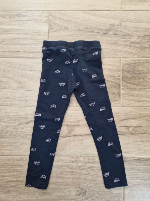 Getry legginsy ocieplane ciepłe r. 116 HM czarne w tęcze