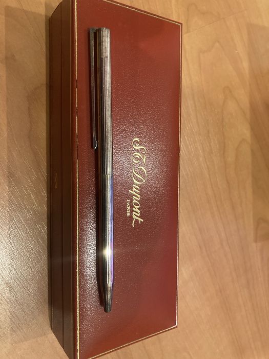 Caneta S.T. Dupont Classique – Sterling Silver Guilloché / Pinstripe