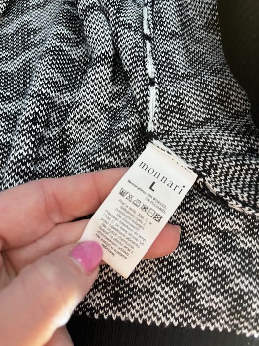 Narzutka Monnari idelana pepitka bialo czarna L 40
