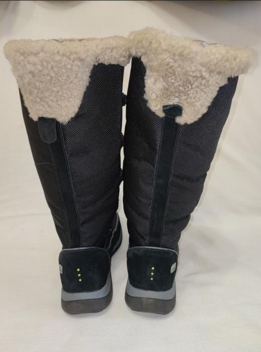 Buty zimowe kozaki śniegowce CLARKS 39r gore-tex wełna 25,5cm wkładka