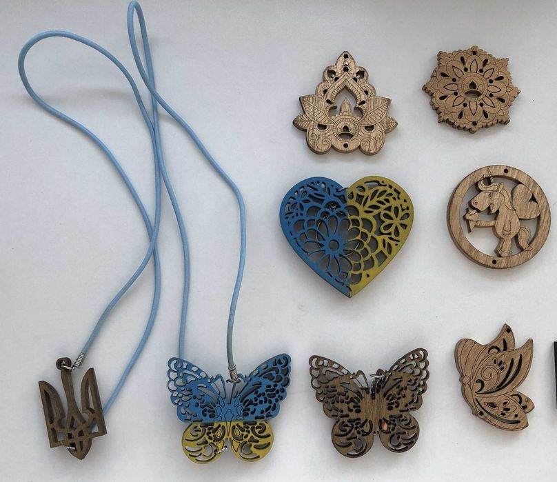 Брелок дерев'яний Патріотична тематика