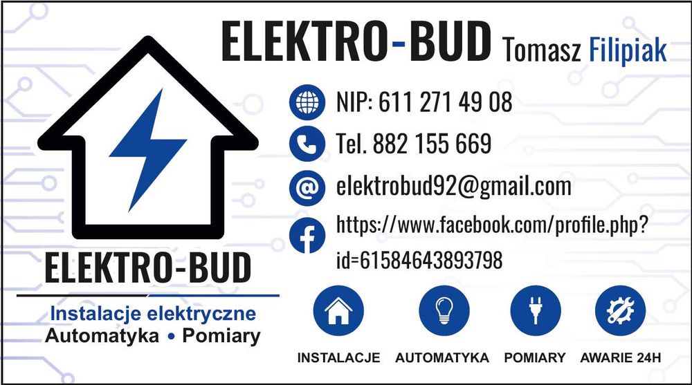 Smart Home, Elektryk, Usługi elektryczne – instalacje, awarie, pomiary