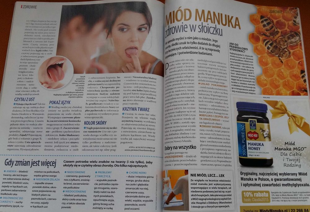 Claudia Nr 12/2015 czasopismo.Cugowscy, Wysoccy, Zborowscy.