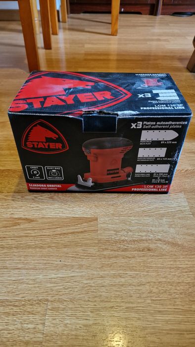 Lixadora Orbital Stayer LOM 130 3P (Linha Profissional) - Com Caixa