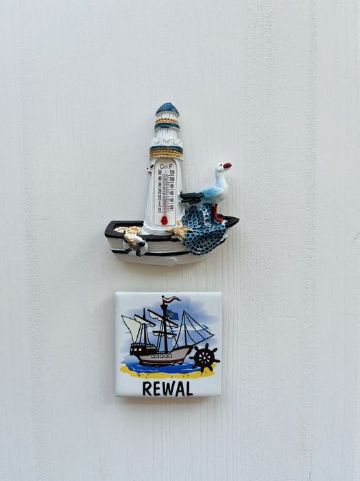 Magnesy Na lodówkę Rewal i latarnia morska