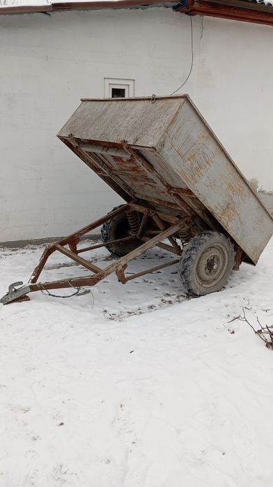 Прицеп легковой с опрокидыванием для минитрактора трактора мотоблока