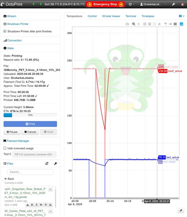Anycubic i3 Meaga + Raspberry Pi B3 + Octoprint