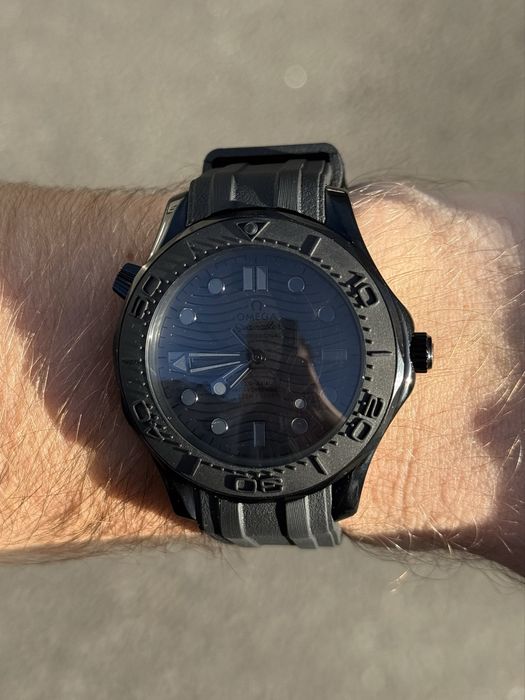 Годинник Omega Seamaster Diver 300M Black Edition Чесы омега