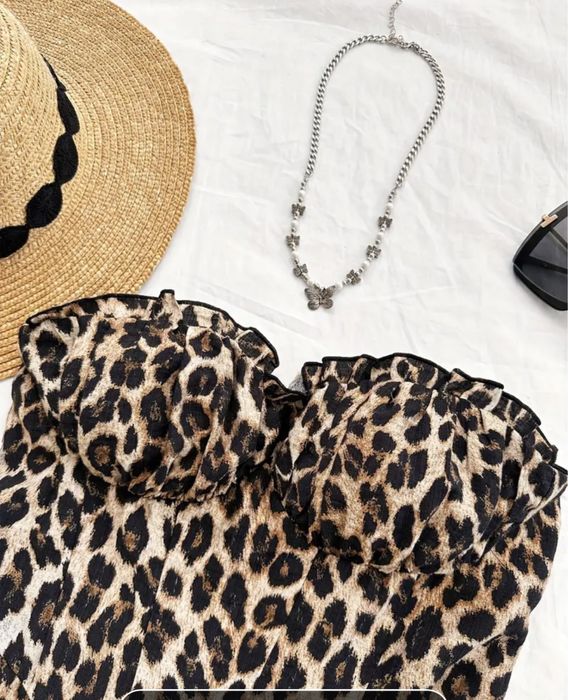 Платье с леопардовым принтом