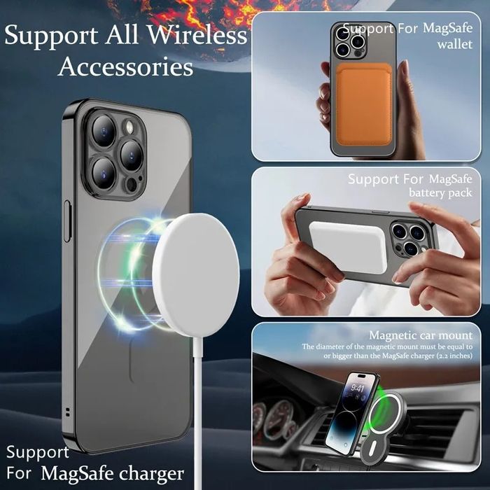 Capa Anti-choque Magsafe P/ iPhone 13 / 14 /  15 / 15 Pró / 15 Pró Max