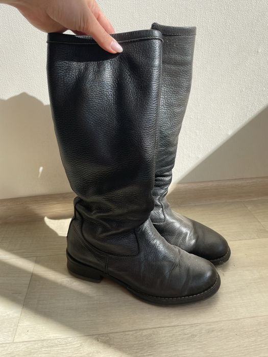 Сапоги зимові шкіряні