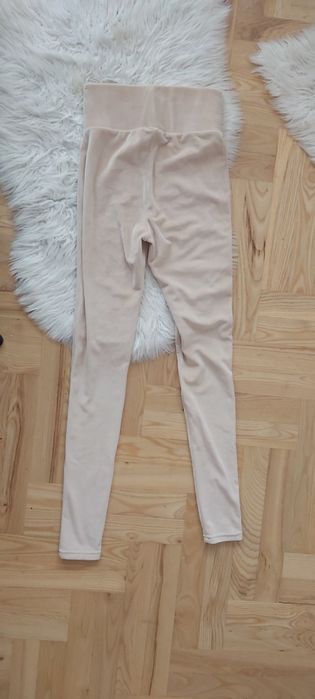 Legginsy welurowe ola voga ciepłe wysoki stan