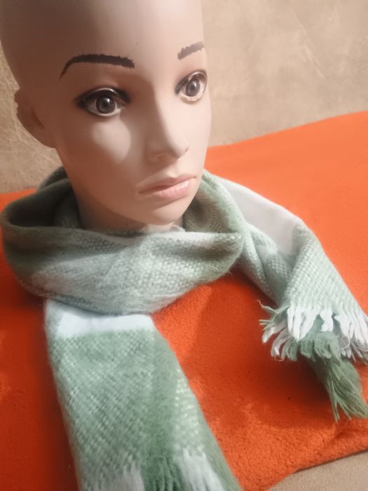 Szalik w kratkę zielony