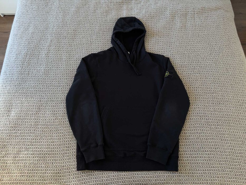 Оригінальне худі Stone Island Cotton Fleece чорне