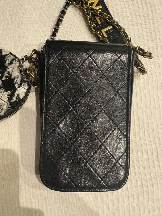 Chanel torebka etui kosmetyczka czarna