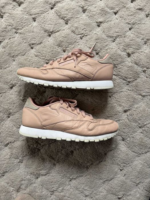 Różowe jasne pudroworóżowe buty trampki sneakersy sportowe reebok