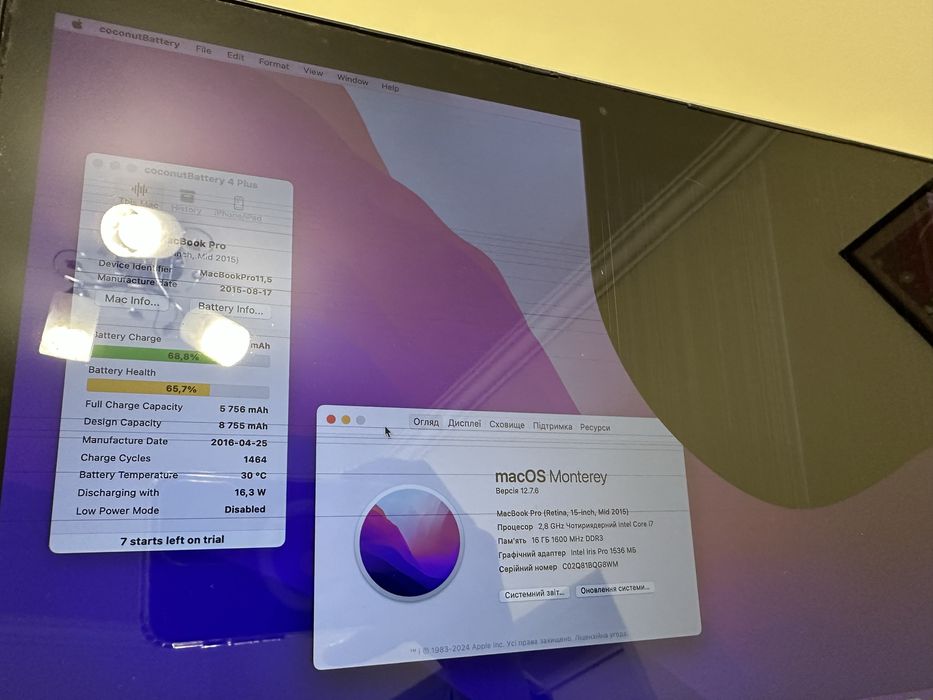 Продам Macbook Pro 15” 2015p 16/128