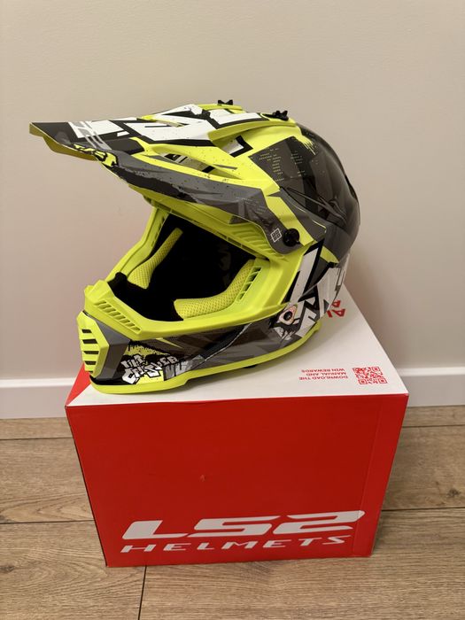 Kask crossowy LS2 Cross Enduro L Nowy Nieużywany Neon Żółty