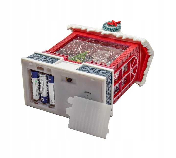 Latarenka Lampion Świąteczny Ozdoba Dekoracja Domek Mikołaj Grający