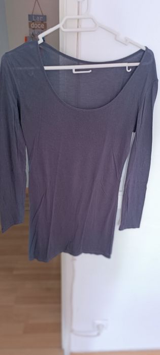 Camisola/Túnica azul escura tamanho S em algodão