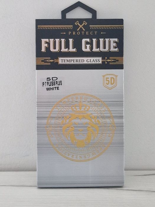 Hartowane szkło HARD Full Glue 5D do IPHONE 7 PLUS/8 PLUS BIAŁE
