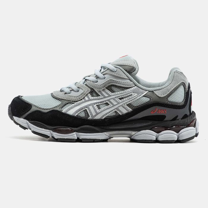 Кросівки Кроссовки Asics Gel-NYC Blue Black Red Logo Голубой Блакитний Чёрный Чорний Кросовки демісезон