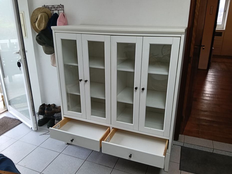 Armário com portas de vidro dobráveis Ikea Idanas