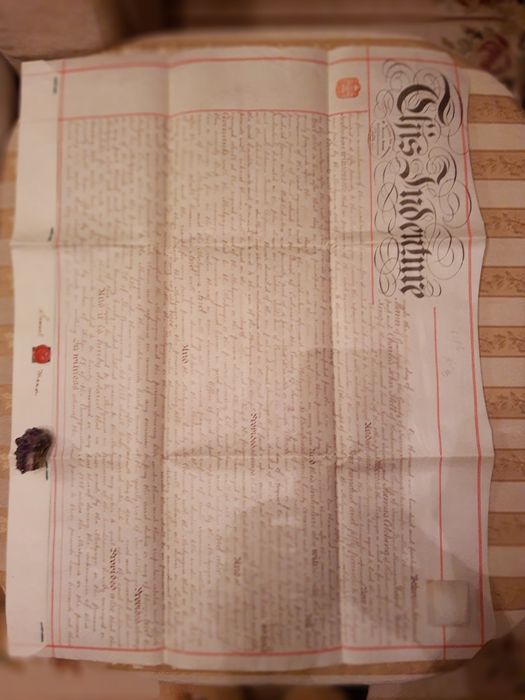 Dokument Anglia Wielki Pergamin Slott z 1914 roku - Oryginalny