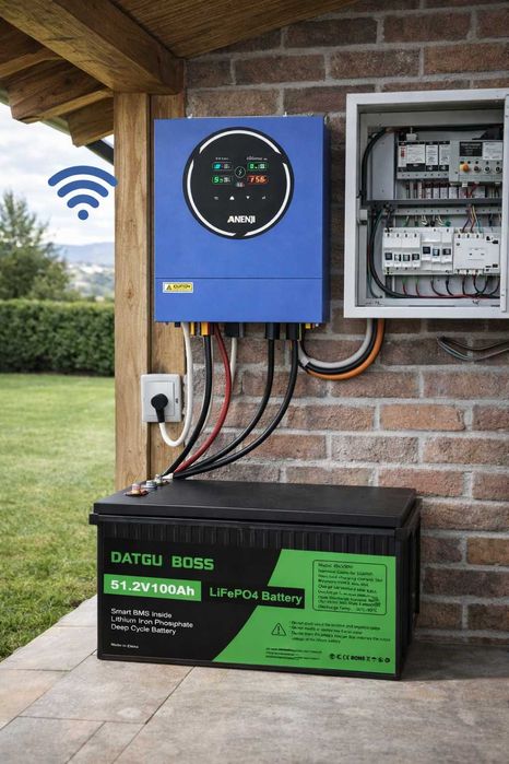 Резервное электропитание Инвертор Anenji 5 кВт 48 В Аккумулятор 5120 В