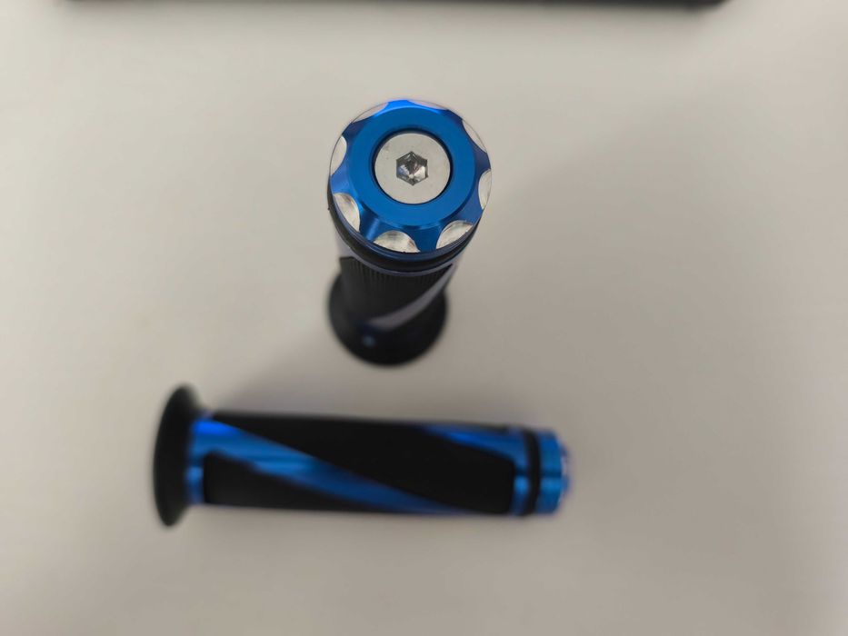 Manetki motor kpl.L+P BLU/BLACK 20/23,Honda, Yamaha,Suzuki,Kawasaki