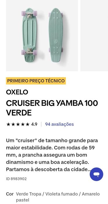 Skate/cruiser Oxelo
BIG YAMBA,
BIG YAMBA