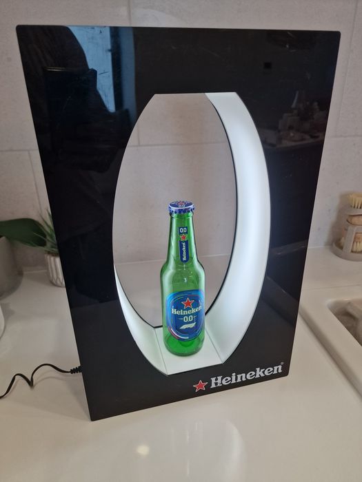 Publicitário iluminado Cerveja Heineken expositor
