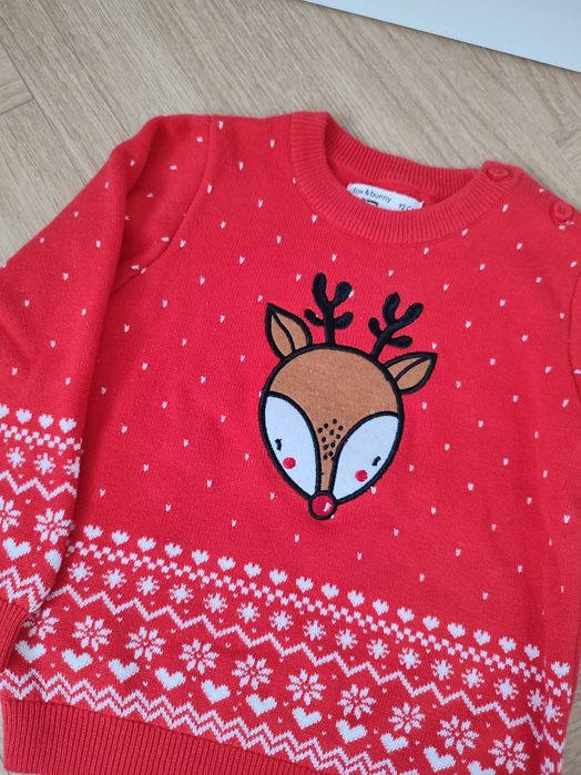 Sweter bluzeczka skarpety świąteczne, Fox&Bunny, Reserved, rozmiar 92.